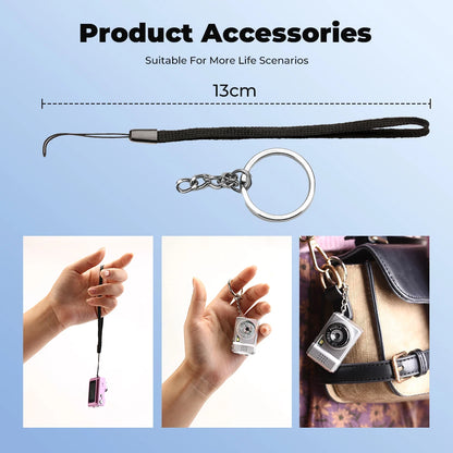 Retro Mini Camera - 1080P HD Portable Video Recorder with Screen, CMOS Sensor, Keychain - ZOOMNSTORE