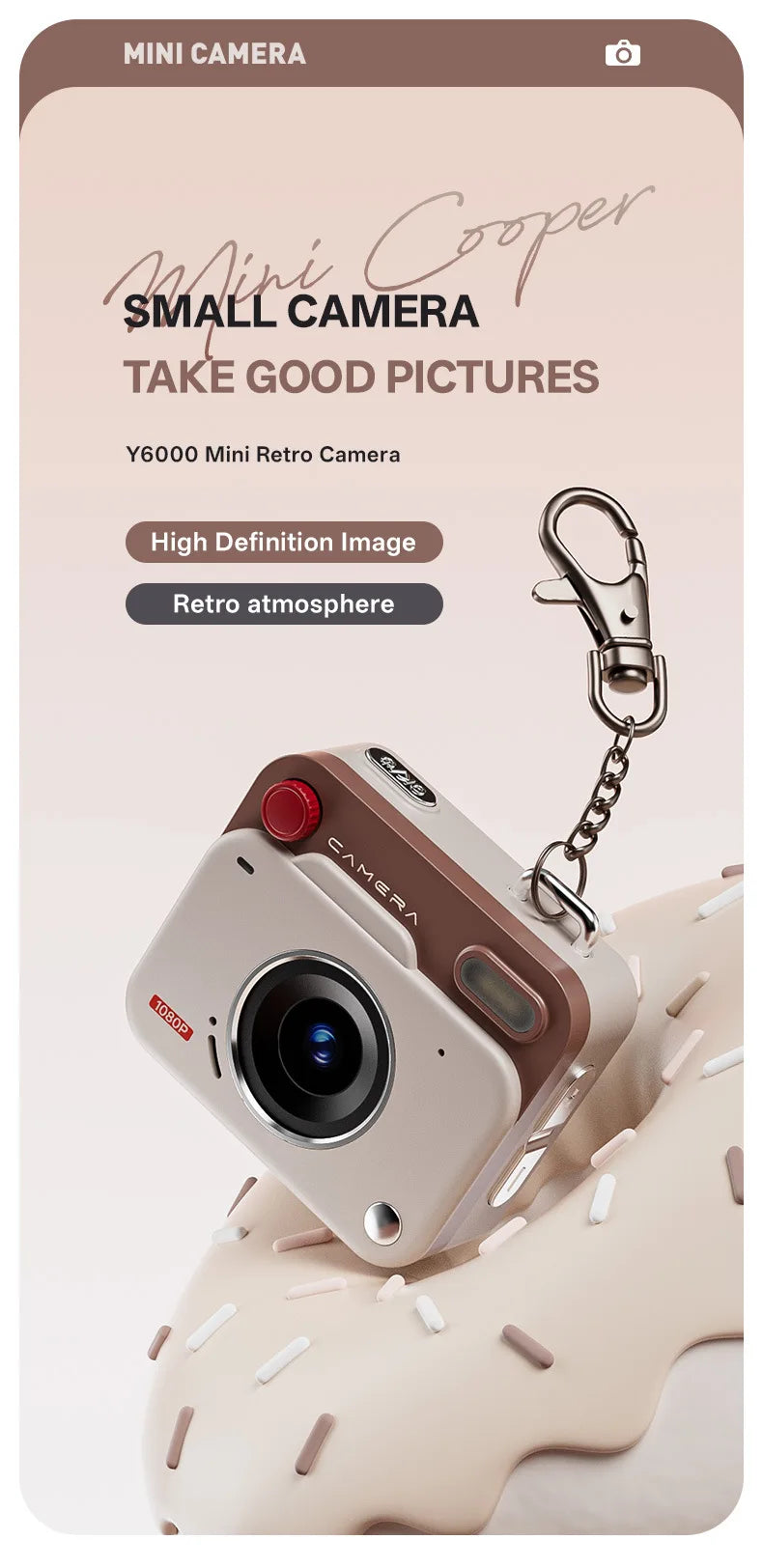 Retro Mini Digital Camera – Compact High Definition CCD Sensor Camera for Student Photography - ZOOMNSTORE