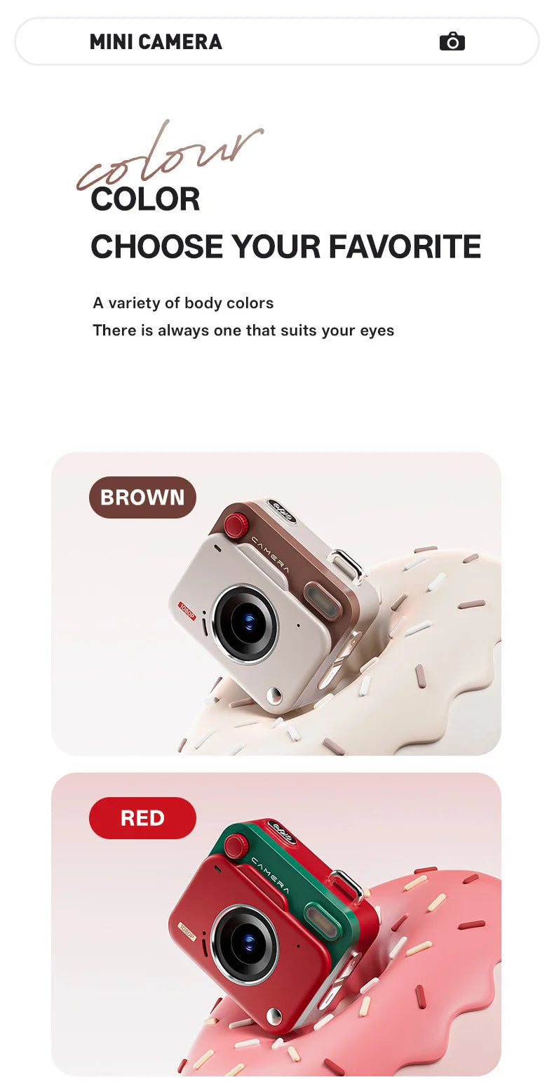 Retro Mini Digital Camera – Compact High Definition CCD Sensor Camera for Student Photography - ZOOMNSTORE
