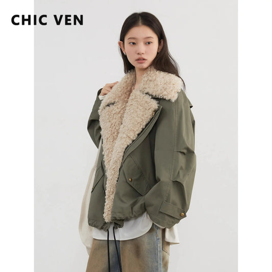 Retro Motorcycle Jacket - Womens Casual Cotton Overcoat for Autumn Winter 2024 - ZOOMNSTORE