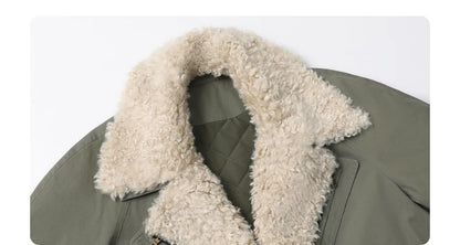 Retro Motorcycle Jacket - Womens Casual Cotton Overcoat for Autumn Winter 2024 - ZOOMNSTORE