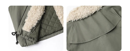 Retro Motorcycle Jacket - Womens Casual Cotton Overcoat for Autumn Winter 2024 - ZOOMNSTORE