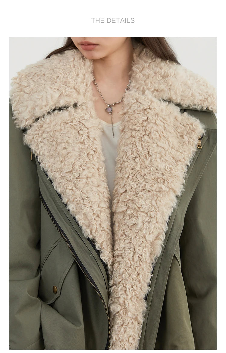 Retro Motorcycle Jacket - Womens Casual Cotton Overcoat for Autumn Winter 2024 - ZOOMNSTORE
