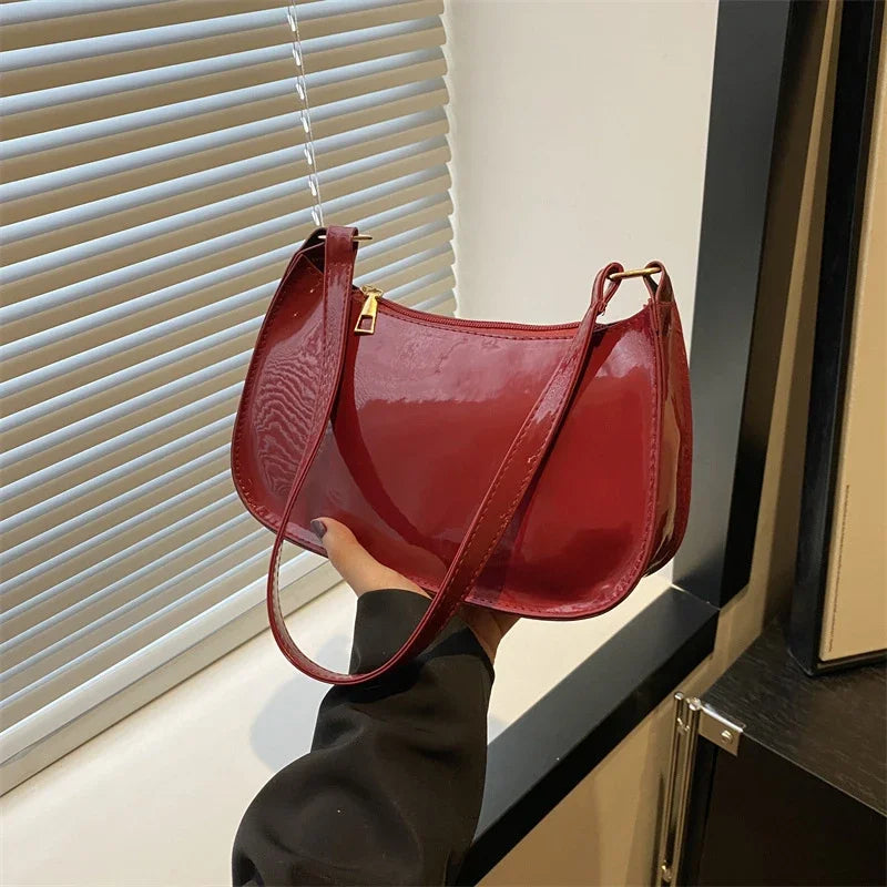 Retro PU Leather Shoulder Bag - Womens Casual Handbag - ZOOMNSTORE