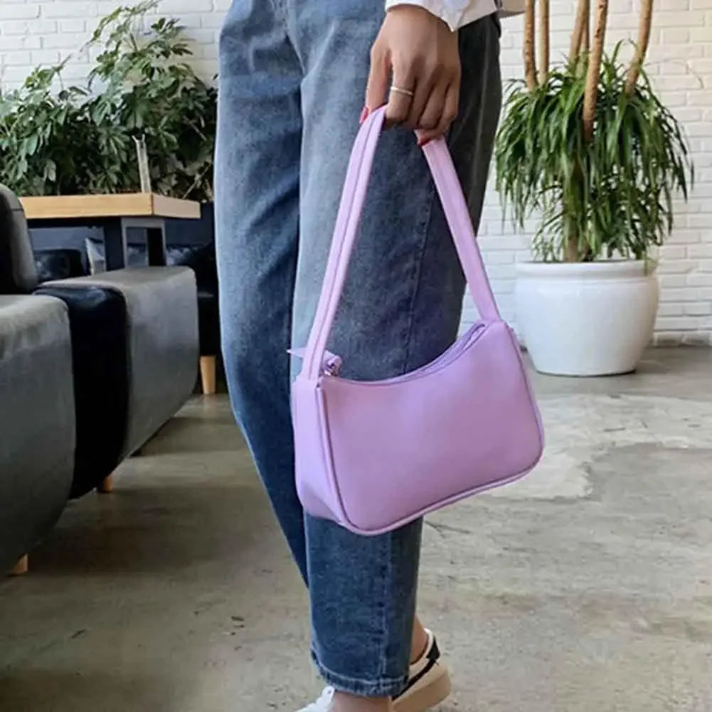 Retro PU Leather Womens Handbag - Vintage Shoulder Tote - ZOOMNSTORE