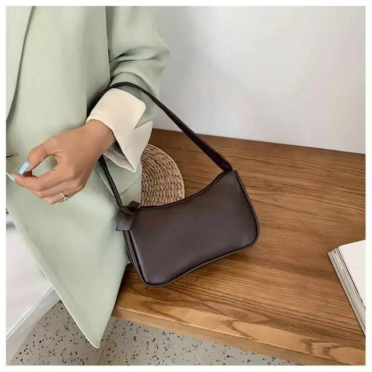 Retro PU Leather Womens Handbag - Vintage Shoulder Tote - ZOOMNSTORE