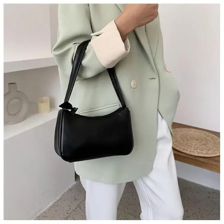 Retro PU Leather Womens Handbag - Vintage Shoulder Tote - ZOOMNSTORE