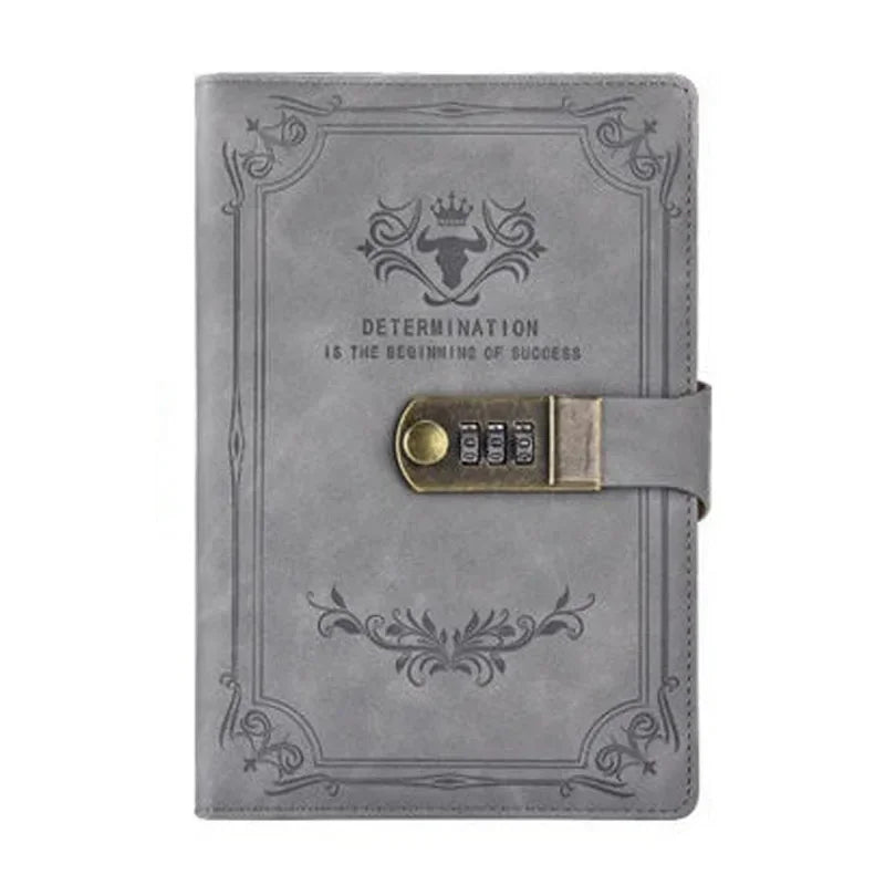 Retro Password Book with Lock - 200 Pages Diary Notebook for Students - ZOOMNSTORE