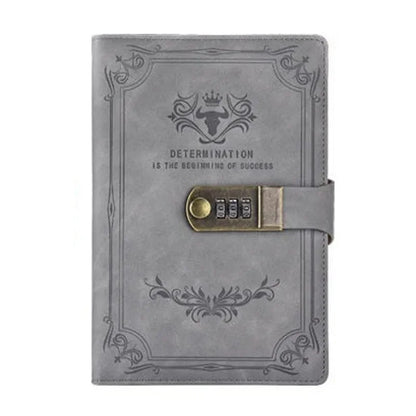 Retro Password Book with Lock - 200 Pages Diary Notebook for Students - ZOOMNSTORE