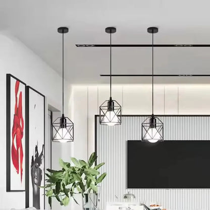 Industrial Retro Pendant Light - Hollow Out Ceiling Lamp for Living Room  Restaurant - ZOOMNSTORE