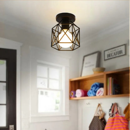 Industrial Retro Pendant Light - Hollow Out Ceiling Lamp for Living Room  Restaurant - ZOOMNSTORE