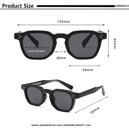 Retro Punk Sunglasses - Small Frame Square Design for Men  Women Ideal for Travel Parties and Festivals - ZOOMNSTORE