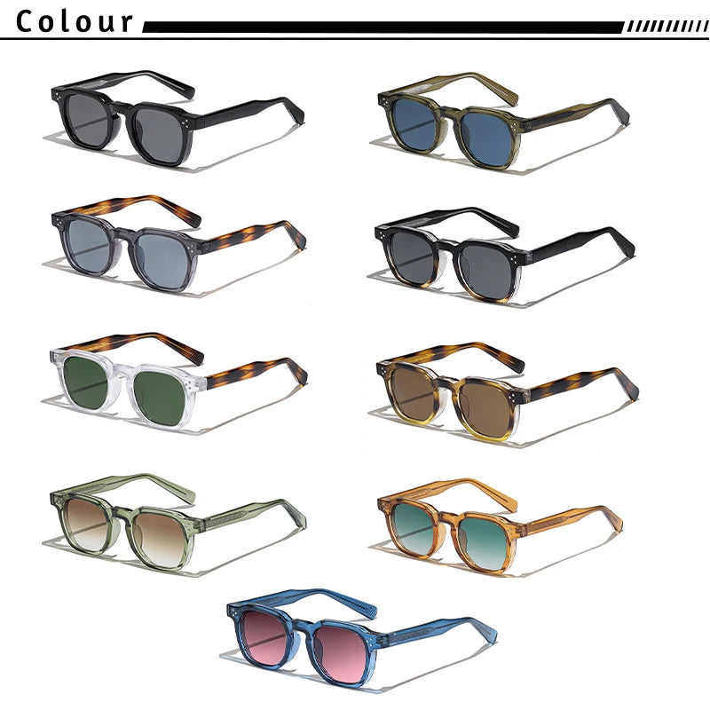 Retro Punk Sunglasses - Small Frame Square Design for Men  Women Ideal for Travel Parties and Festivals - ZOOMNSTORE