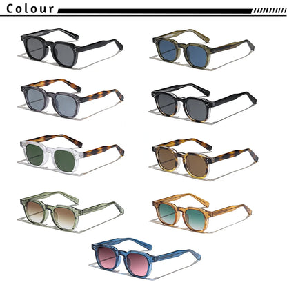 Retro Punk Sunglasses - Small Frame Square Design for Men  Women Ideal for Travel Parties and Festivals - ZOOMNSTORE