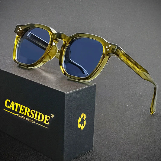 Retro Punk Sunglasses - Small Frame Square Design for Men  Women Ideal for Travel Parties and Festivals - ZOOMNSTORE