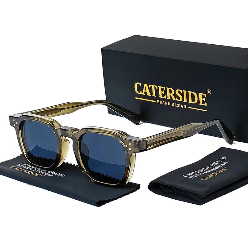 Retro Punk Sunglasses - Small Frame Square Design for Men  Women Ideal for Travel Parties and Festivals - ZOOMNSTORE
