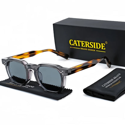 Retro Punk Sunglasses - Small Frame Square Design for Men  Women Ideal for Travel Parties and Festivals - ZOOMNSTORE