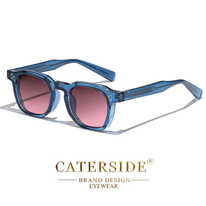 Retro Punk Sunglasses - Small Frame Square Design for Men  Women Ideal for Travel Parties and Festivals - ZOOMNSTORE