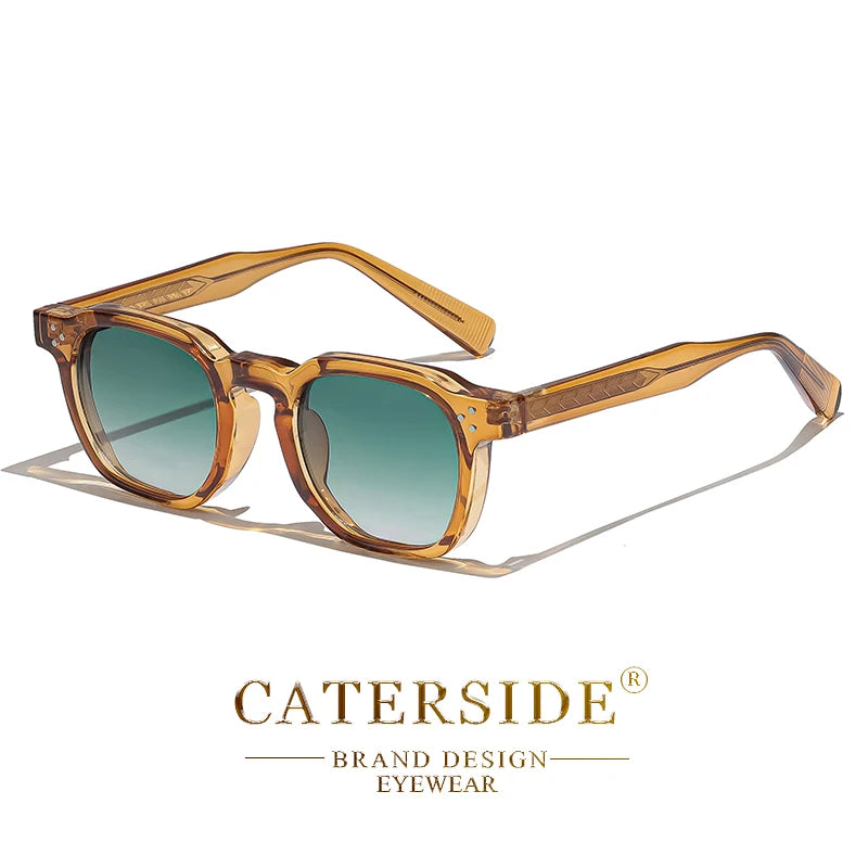 Retro Punk Sunglasses - Small Frame Square Design for Men  Women Ideal for Travel Parties and Festivals - ZOOMNSTORE
