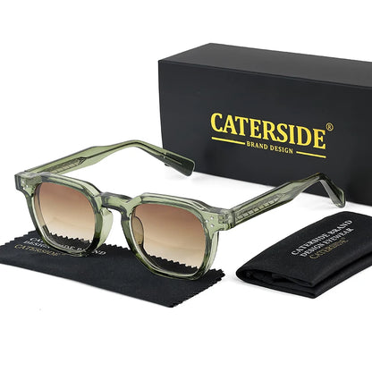 Retro Punk Sunglasses - Small Frame Square Design for Men  Women Ideal for Travel Parties and Festivals - ZOOMNSTORE