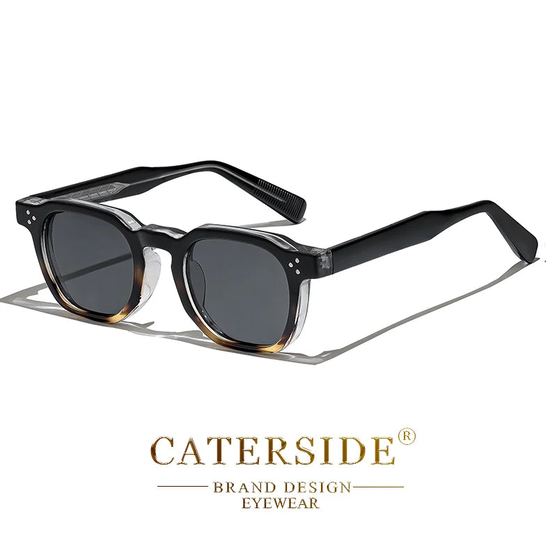 Retro Punk Sunglasses - Small Frame Square Design for Men  Women Ideal for Travel Parties and Festivals - ZOOMNSTORE