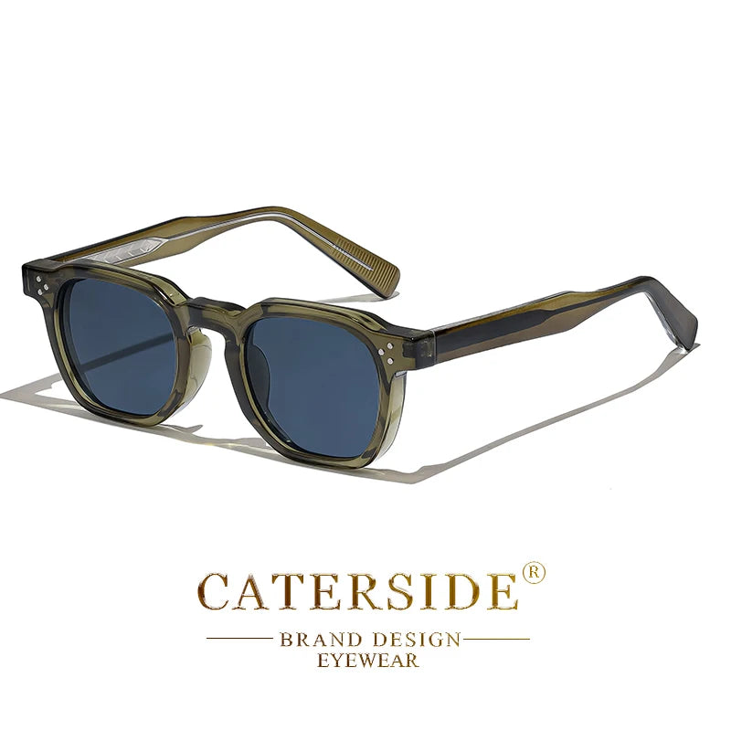 Retro Punk Sunglasses - Small Frame Square Design for Men  Women Ideal for Travel Parties and Festivals - ZOOMNSTORE
