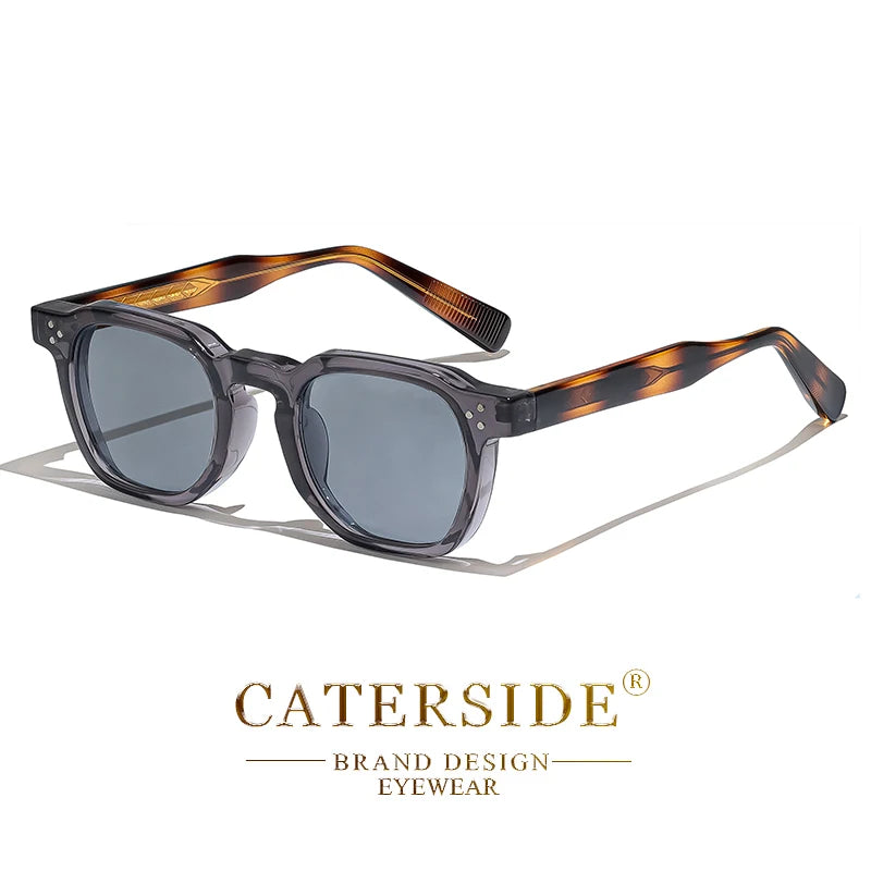 Retro Punk Sunglasses - Small Frame Square Design for Men  Women Ideal for Travel Parties and Festivals - ZOOMNSTORE