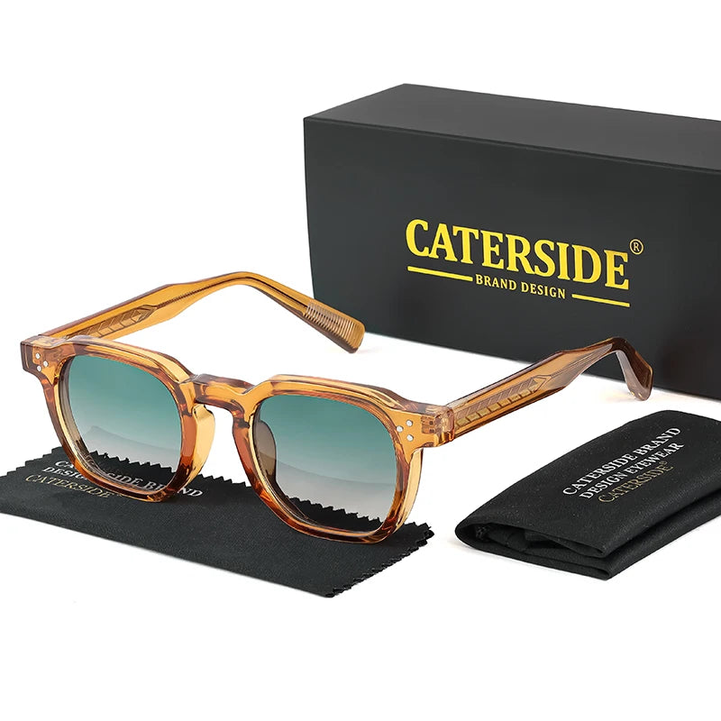 Retro Punk Sunglasses - Small Frame Square Design for Men  Women Ideal for Travel Parties and Festivals - ZOOMNSTORE