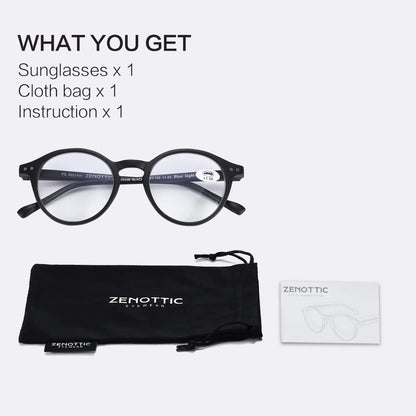 Retro Reading Glasses | Anti Glare, UV400 Protection, Circular Frame Stylish Reading Glasses - ZOOMNSTORE