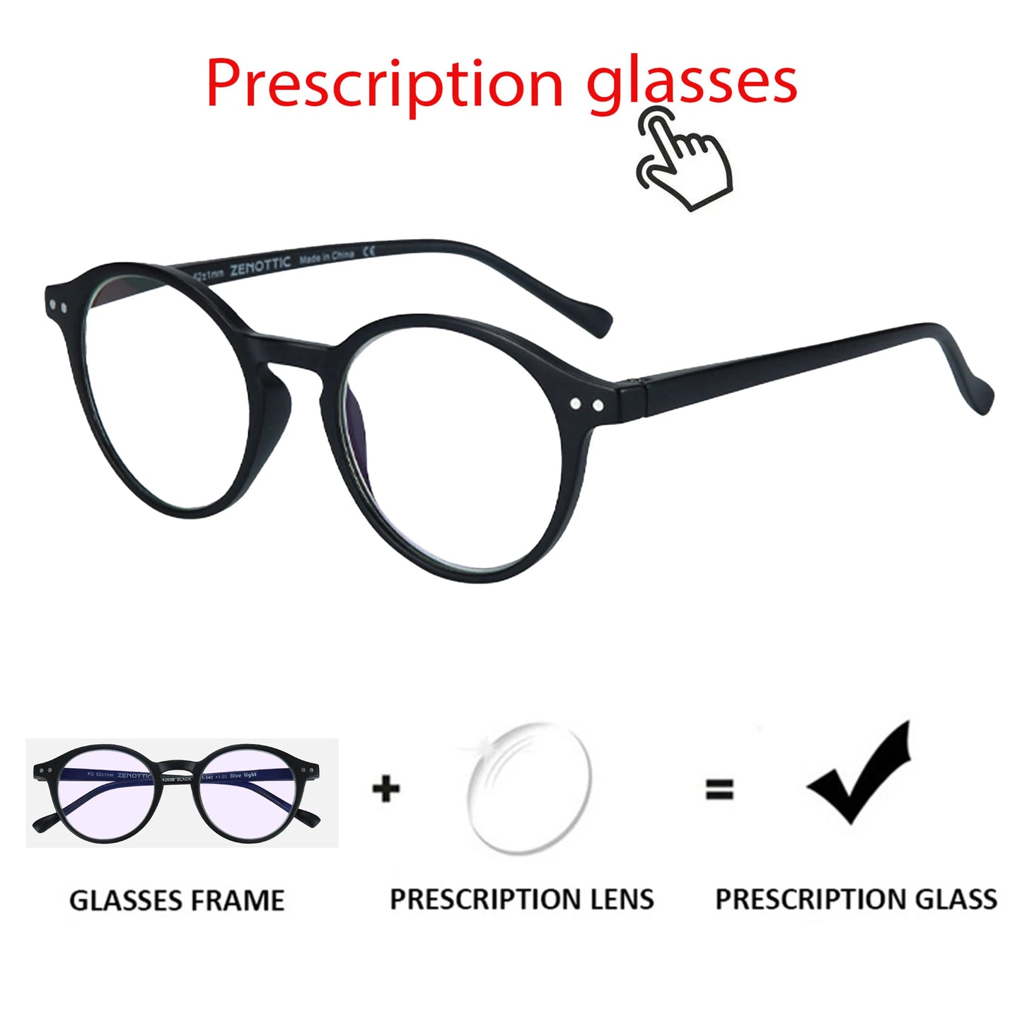 Retro Reading Glasses | Anti Glare, UV400 Protection, Circular Frame Stylish Reading Glasses - ZOOMNSTORE