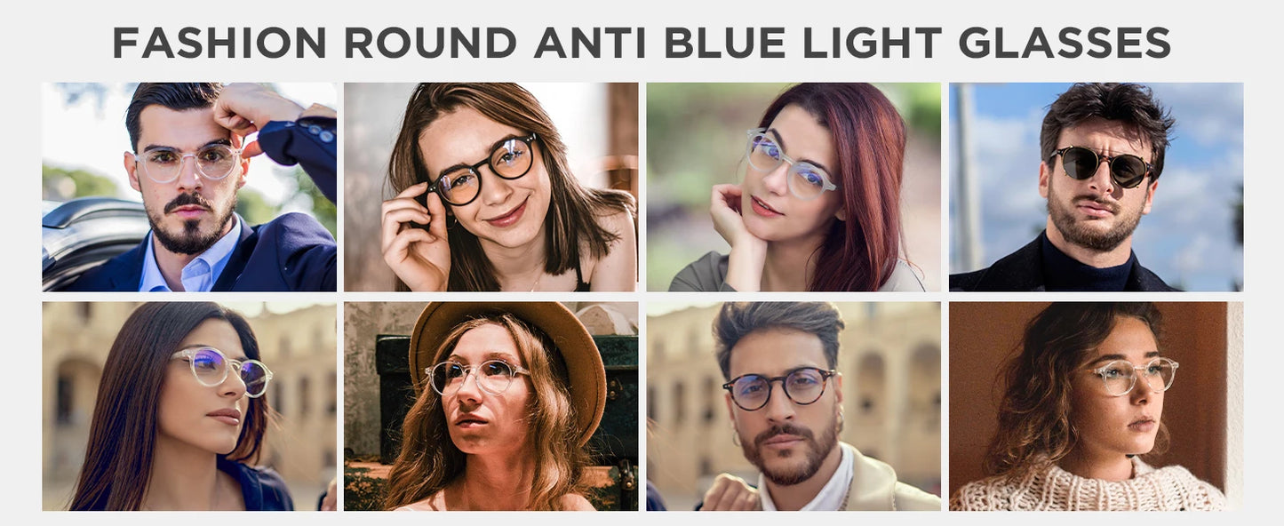Retro Reading Glasses | Anti Glare, UV400 Protection, Circular Frame Stylish Reading Glasses - ZOOMNSTORE