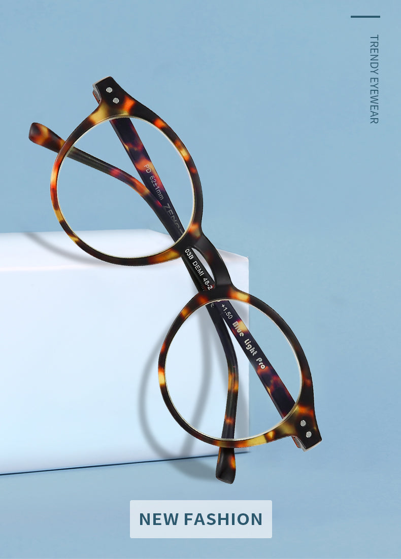 Retro Reading Glasses | Anti Glare, UV400 Protection, Circular Frame Stylish Reading Glasses - ZOOMNSTORE