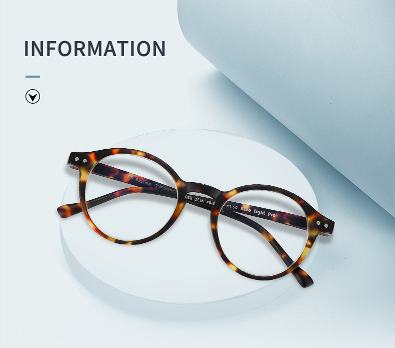 Retro Reading Glasses | Anti Glare, UV400 Protection, Circular Frame Stylish Reading Glasses - ZOOMNSTORE