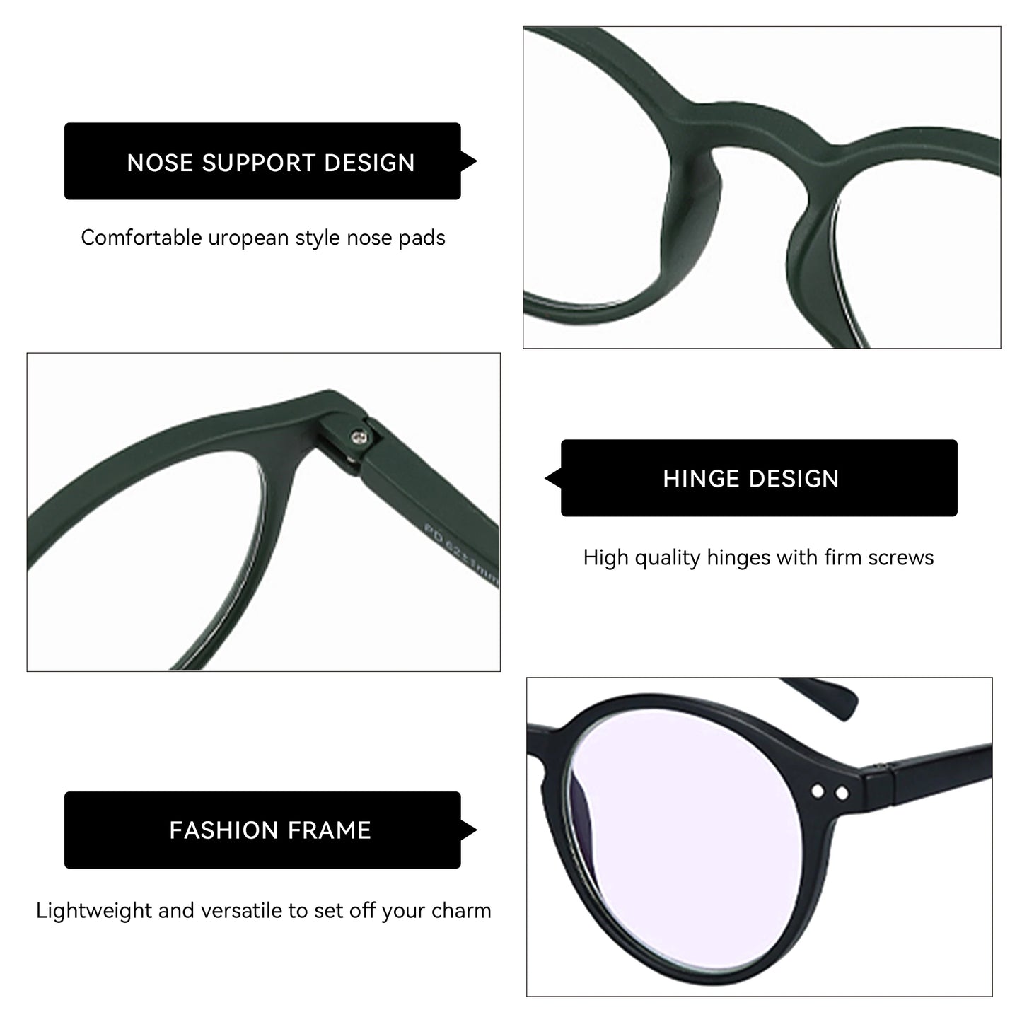 Retro Reading Glasses | Anti Glare, UV400 Protection, Circular Frame Stylish Reading Glasses - ZOOMNSTORE