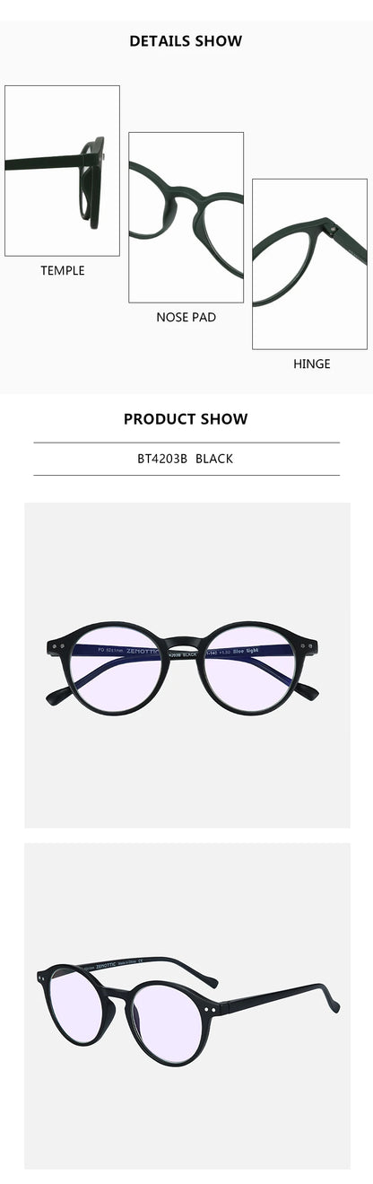 Retro Reading Glasses | Anti Glare, UV400 Protection, Circular Frame Stylish Reading Glasses - ZOOMNSTORE