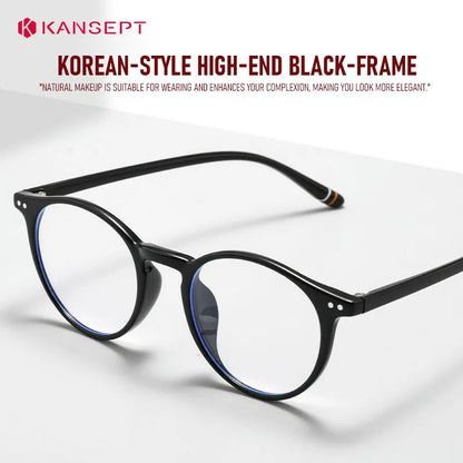 Retro Round Prescription Glasses - KANSEPT Optical Eyewear With Anti Reflective Lenses - ZOOMNSTORE
