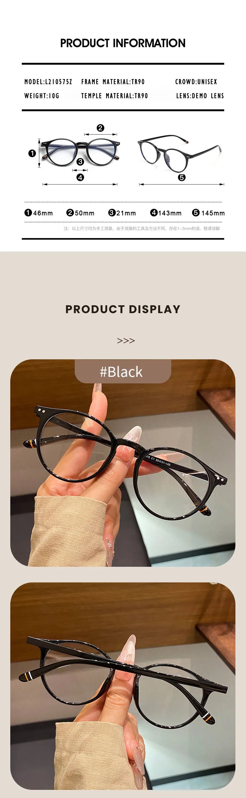 Retro Round Prescription Glasses - KANSEPT Optical Eyewear With Anti Reflective Lenses - ZOOMNSTORE