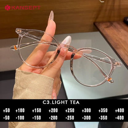 Retro Round Prescription Glasses - KANSEPT Optical Eyewear With Anti Reflective Lenses - ZOOMNSTORE