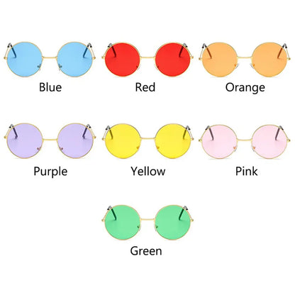 Retro Round Sunglasses - Fashion Circle Metal Glasses with UV Protection for Men & Women - ZOOMNSTORE