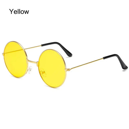 Retro Round Sunglasses - Fashion Circle Metal Glasses with UV Protection for Men & Women - ZOOMNSTORE