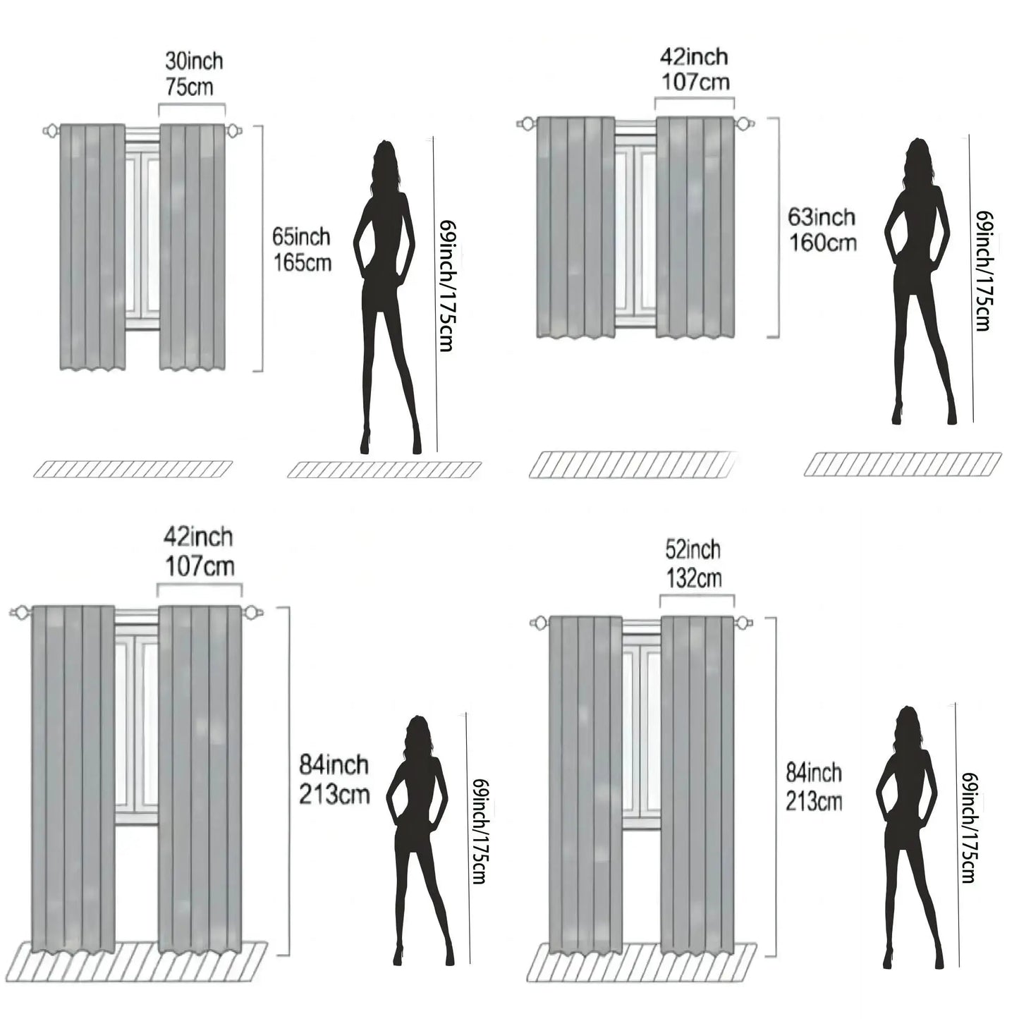 Retro Screen Curtain - Polyester Curtain Panels With Geometric Pattern For Home Window - ZOOMNSTORE