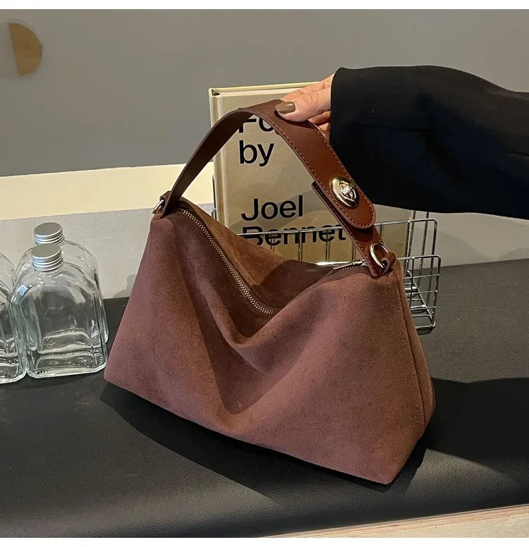Retro Shoulder Bag – Women's Tote Bag With Large Capacity | Zipper Closure - ZOOMNSTORE