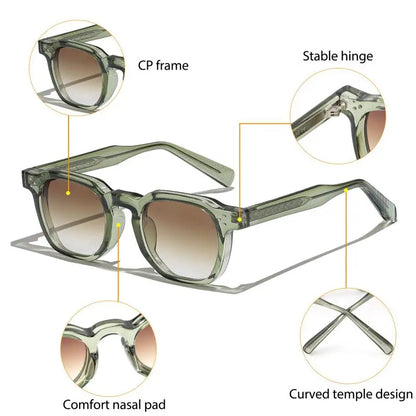 Retro Square Sunglasses – Fashion Sunglasses With UV400 Protection Lenses - ZOOMNSTORE