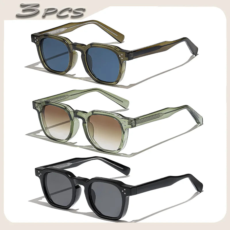Retro Square Sunglasses – Fashion Sunglasses With UV400 Protection Lenses - ZOOMNSTORE