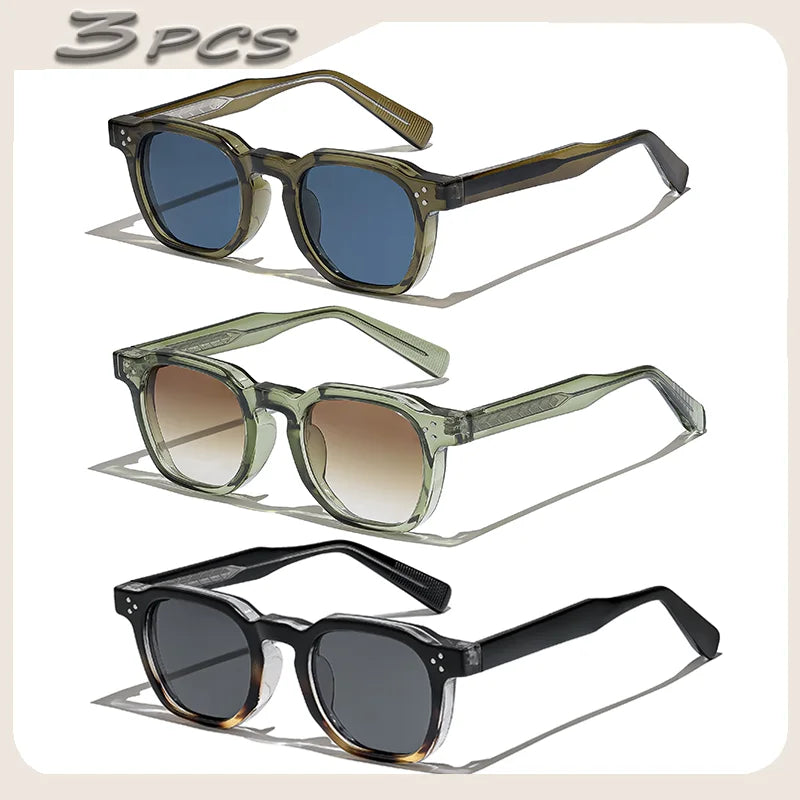 Retro Square Sunglasses – Fashion Sunglasses With UV400 Protection Lenses - ZOOMNSTORE