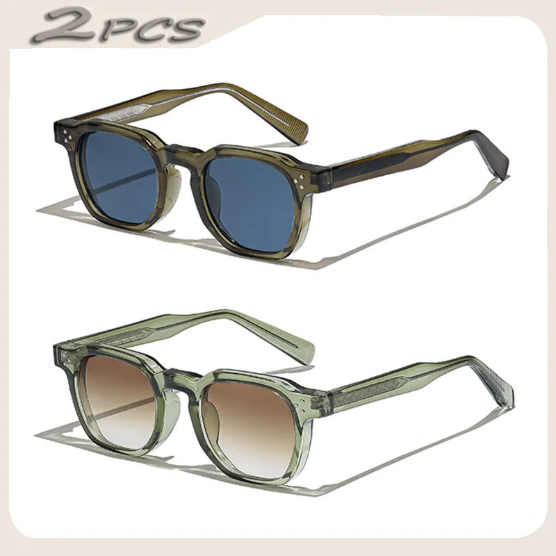 Retro Square Sunglasses – Fashion Sunglasses With UV400 Protection Lenses - ZOOMNSTORE