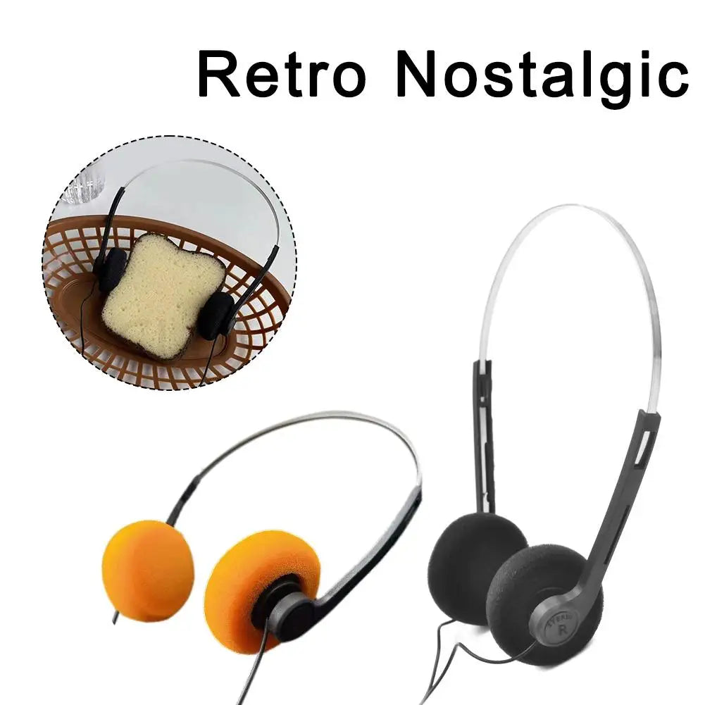 Retro Wired Headphones – Small Portable 3.5mm Music Headset with Noise Cancelling - ZOOMNSTORE