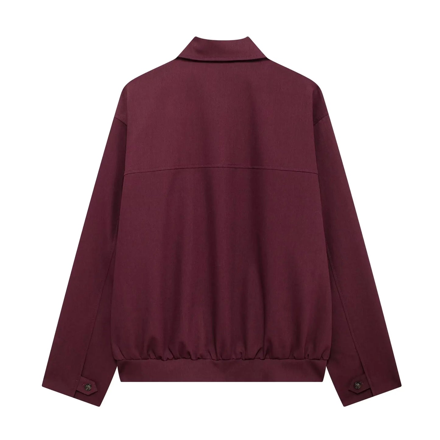 Retro Zipper Bomber Jacket for Women - Fall Loose Outerwear - ZOOMNSTORE