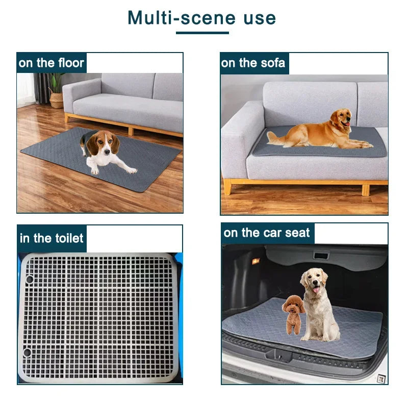 Reusable Dog Pee Pad Blanket - Washable Absorbent Puppy Training Mat  Pet Bed Urine Mat - ZOOMNSTORE