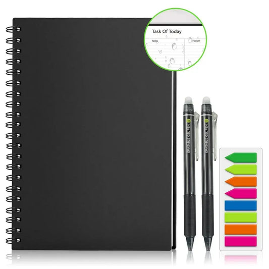 Reusable Erasable Notebook | A4 Spiral Smart Notebook With Microwave Heating - ZOOMNSTORE